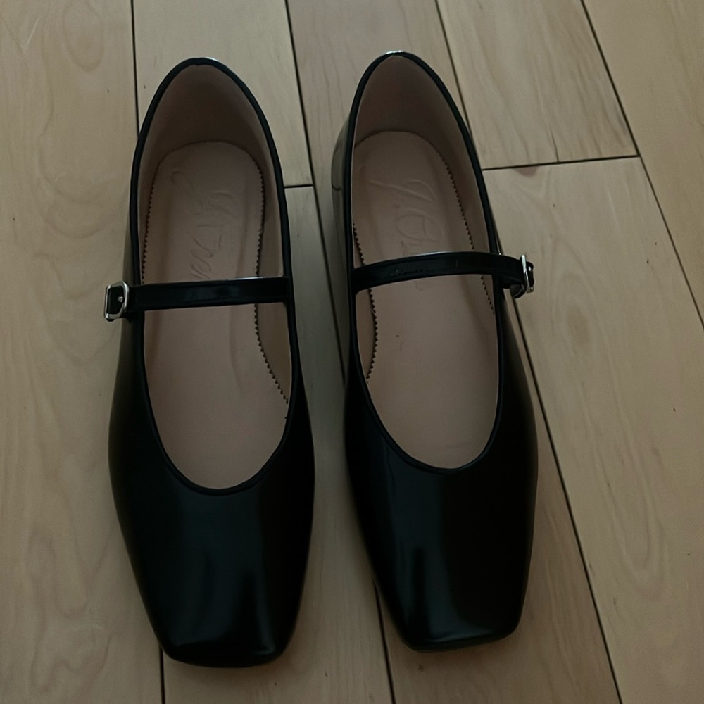 J. Crew Black Patent Mary Jane Flats